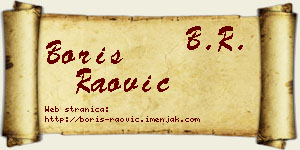 Boris Raović vizit kartica